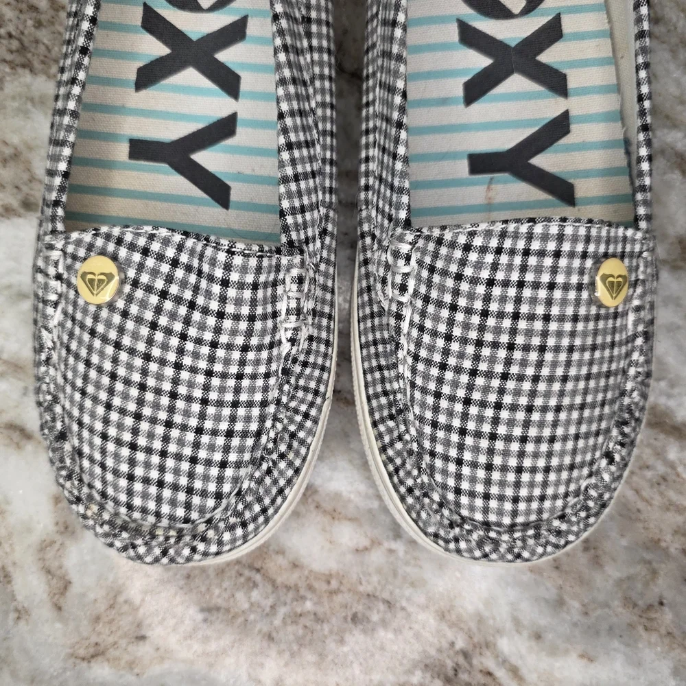 Roxy Minnow VII Slip-On Shoes Gingham Women's Size 6